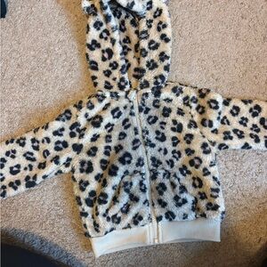 Old Navy Kids Fuzzy Leopard Hoodie